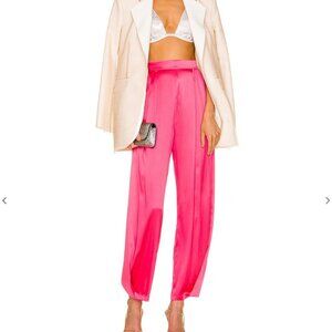 NWT Nue Studio Thalia Silk Trousers in Rose Pink size large